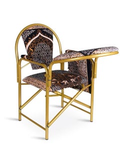 REBENUO A prayer chair suitable for the elderly Comfortable to sit and recite the Holy Quran for long periods Foldable lightweight and easy to carry Suitable size and elegant shape with golden patterns  - Image 1
