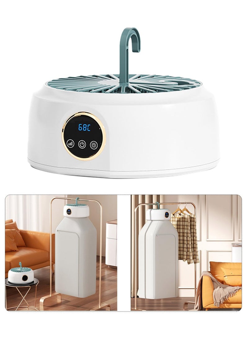 Bukela - Portable Clothes Dryer, Mini Dryer with Drying Bag, Foldable Dryer with 8h Timer Touch Switch, 600W Compact Drying Machine with Retractable Hanger and Folding Hook for Travelling Flats Caravan - Image 1