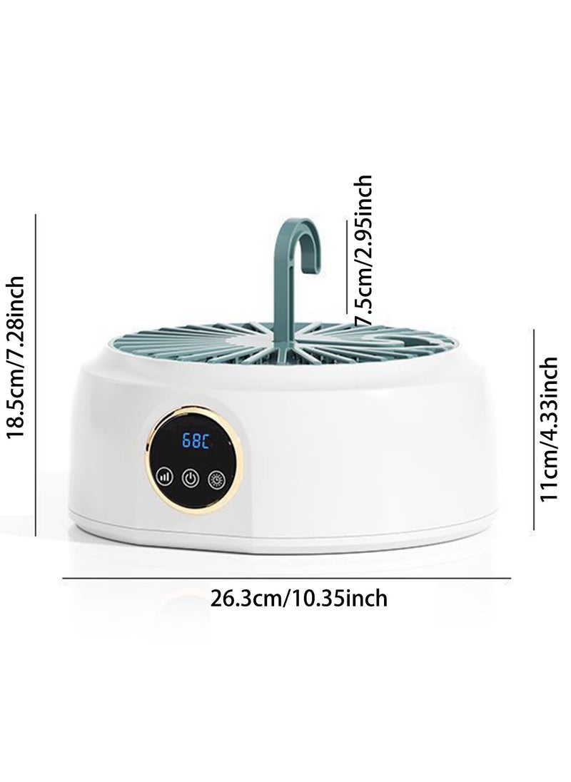 Bukela - Portable Clothes Dryer, Mini Dryer with Drying Bag, Foldable Dryer with 8h Timer Touch Switch, 600W Compact Drying Machine with Retractable Hanger and Folding Hook for Travelling Flats Caravan - Image 1