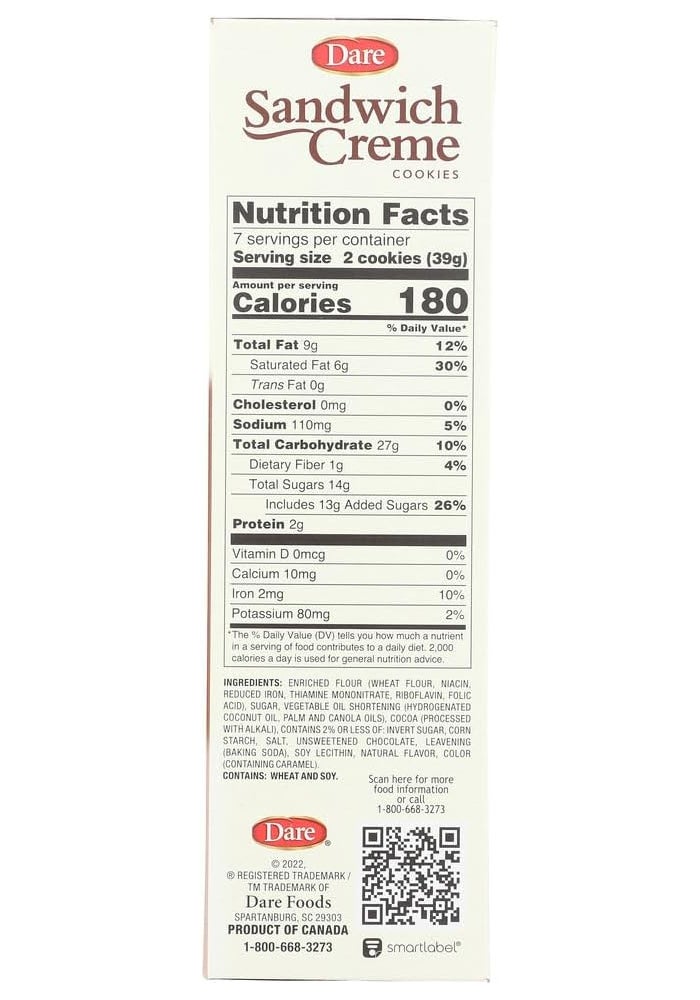 Dare Sandwich Creme Cookies - Chocolate Fudge - Image 2