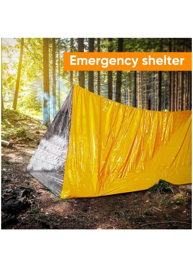 5 قطع بطانية مايلر الحرارية للطوارئ، مصممة لبطانية رقائق قائق الحرارية العاكسة للبقاء في الهواء الطلق - Image 5