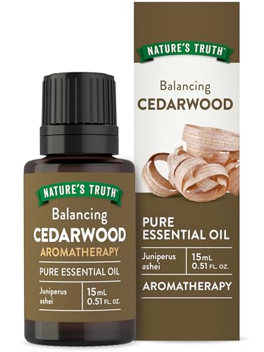 Nature's Truth Cedarwood Essential Oil | 15 mL | for Diffuser, Aromatherapy, and Massage | Pure Plant Based, Non-GMO & Gluten Free - Image 1