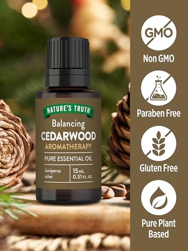 Nature's Truth Cedarwood Essential Oil | 15 mL | for Diffuser, Aromatherapy, and Massage | Pure Plant Based, Non-GMO & Gluten Free - Image 3