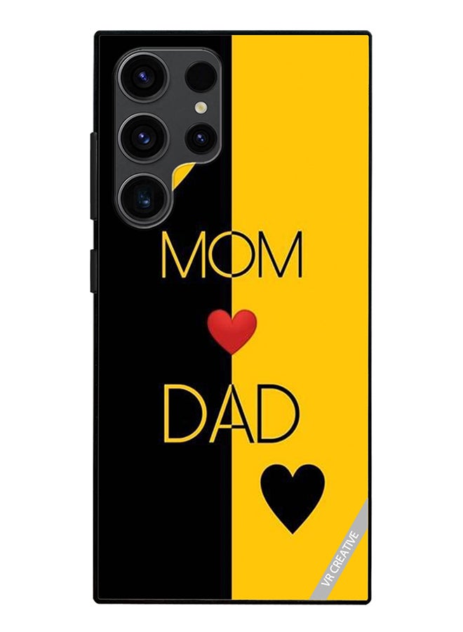 VR CREATIVE Protective Case Cover For Samsung Galaxy S24 Ultra Mom Love Dad Design Multicolour - Image 1