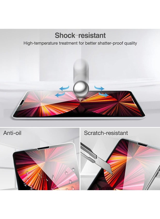 Rock Pow - 2 Pack iPad Pro 11 Screen Protector 2022 2021 2020 2018, Tempered Glass Screen Film Guard Screen Protector for iPad Pro 11 4th 2022/3rd Gen 2021 /2nd Gen 2020/ 1st Gen 2018 Clear - Image 1