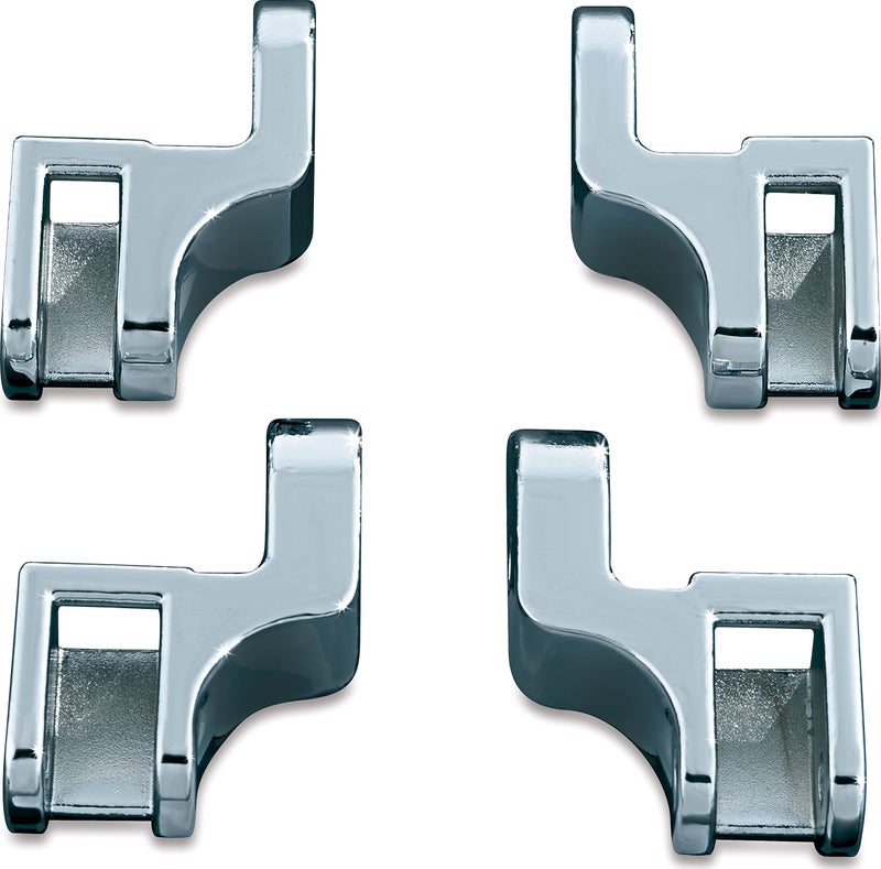 Kuryakyn 7528 Motorcycle Foot Control Component: Driver Floorboard Relocation Brackets for 2000-17 Harley-Davidson Softail Motorcycles, Chrome