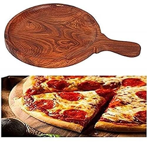 SONA Wooden || Pizza pan || Pizza Serving Tray || Pizza Plate || Pizza Platter || for Kitchen, Home Dinning, Café, Restaurants in SHEESHAM Wood 8 INCH. - Image 2