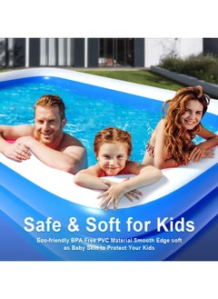 VUCATIN Inflatable Swimming Pool Thickened Full-Sized Above Ground Kiddie Inflatable Family Swimming Lounge Pool Outdoor Toys for Kids & Adults Blow up Pool for Backyard Patio (180 x 130 x 56 cm（L x W x H）)  - Image 4
