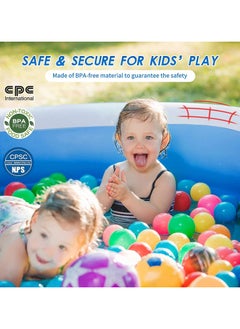 VUCATIN Inflatable Swimming Pool Thickened Full-Sized Above Ground Kiddie Inflatable Family Swimming Lounge Pool Outdoor Toys for Kids & Adults Blow up Pool for Backyard Patio (180 x 130 x 56 cm（L x W x H）)  - Image 5