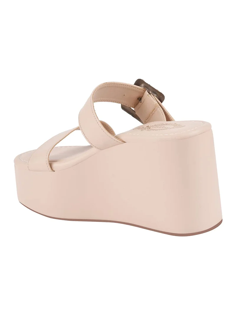 شوتوبيا Shoetopia Fashionable Cream Platform Heels For Women & Girls /UK2