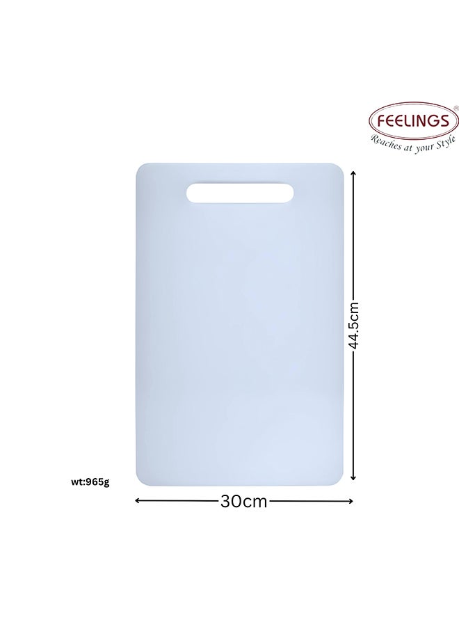 Feelings Non-Toxic Polyethylene Chopping Board White colour Cutting Board 45x30x1.5cm  - Image 2