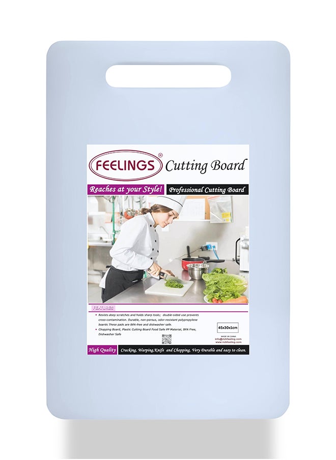 Feelings Non-Toxic Polyethylene Chopping Board White colour Cutting Board 45x30x1.5cm  - Image 5