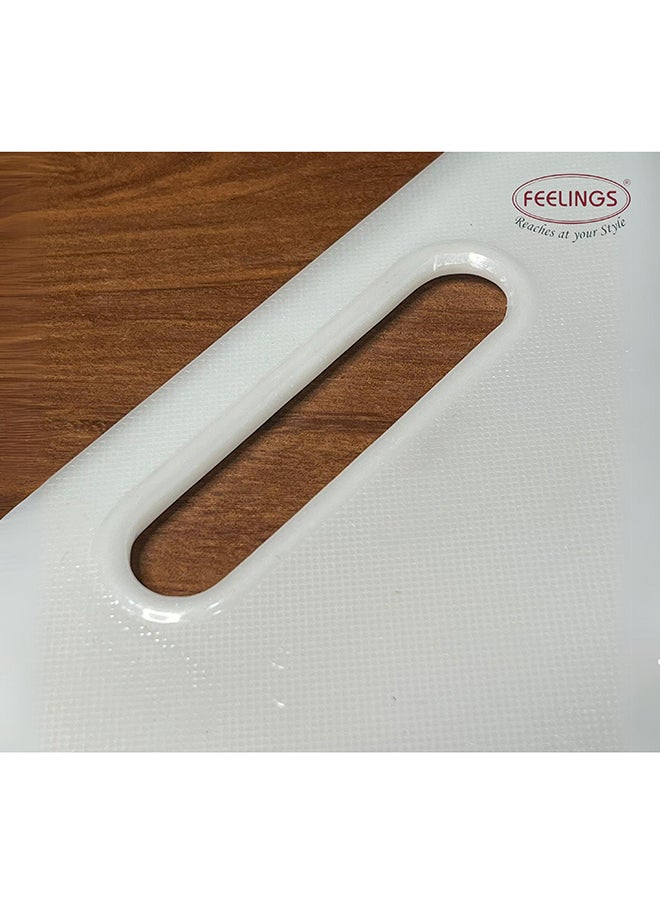Feelings Non-Toxic Polyethylene Chopping Board White colour Cutting Board 45x30x1.5cm  - Image 4