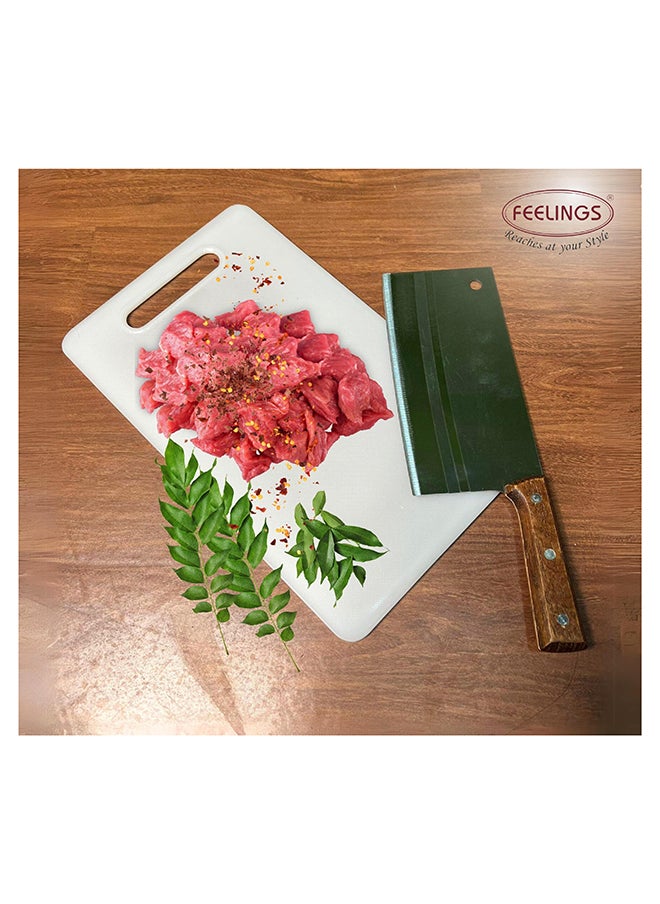 Feelings Non-Toxic Polyethylene Chopping Board White colour Cutting Board 45x30x1.5cm  - Image 3