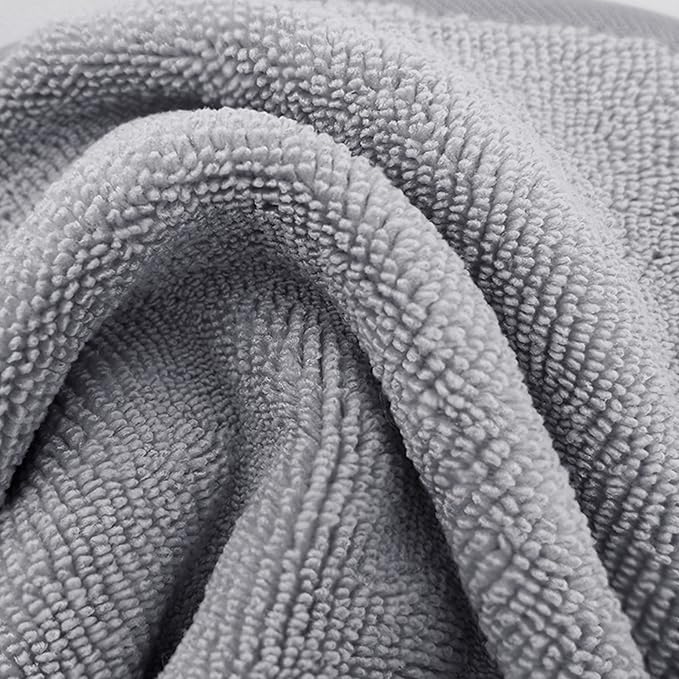 Polyte Premium Hypoallergenic Chemical Free Microfibre Fleece Makeup Remover and Facial Cleansing Cloth 13x18 cm 3 Grey Mitts - Image 5