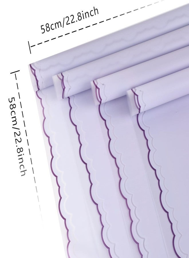 FUHITIM 20 Sheets Flower Wrapping Paper - Waterproof Floral Bouquet Wrapping Paper, Florist Supplies Packaging Paper for Wedding Birthday Gift DIY (Lavender Purple) - Image 2