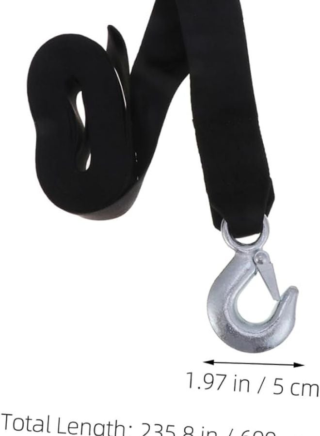 Portable Winch Straps with Quick Release Hook 2 Inch Tow Rope for Cars Trailers SUVs - Image 3
