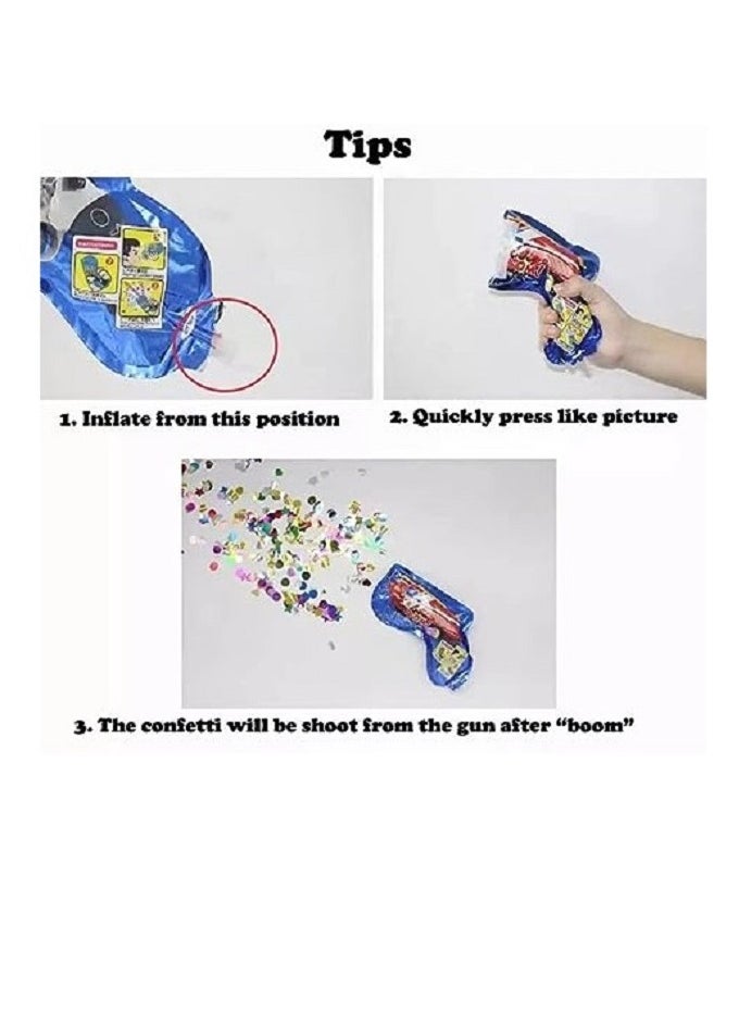 Boxwoods - 24 PCS Of Inflatable Handheld Foil Balloons Confetti Poppers For Kids Party Toy For Birthday Graduation National Day And New Year Eve Celebration - Image 1