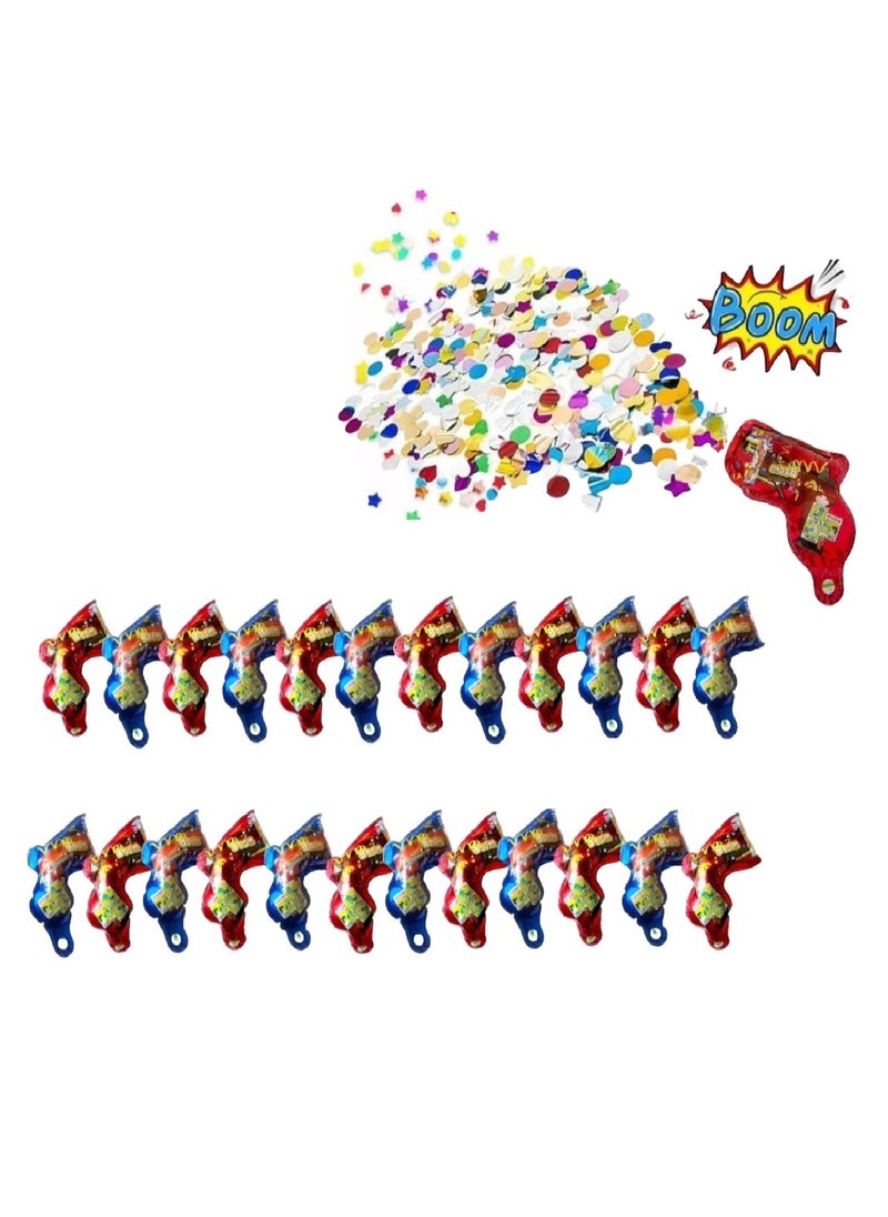 Boxwoods - 24 PCS Of Inflatable Handheld Foil Balloons Confetti Poppers For Kids Party Toy For Birthday Graduation National Day And New Year Eve Celebration - Image 1