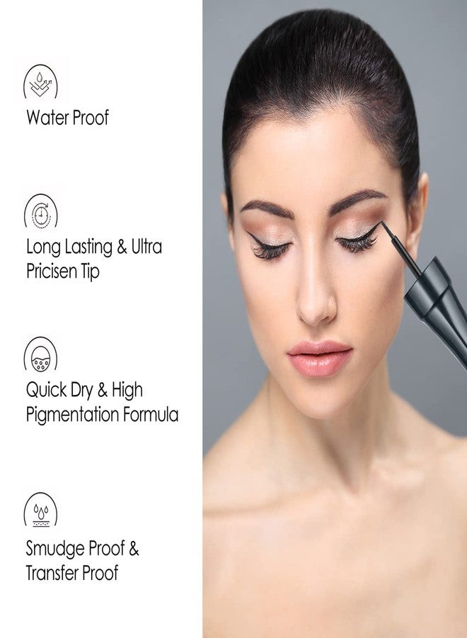 Adbeni Black Color Eyeliner, 5.5ml | Water Resistant, Bright Color & Quick Drying, Long Lasting 12hr, For daily Use - Image 3