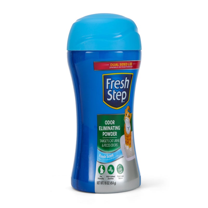 Fresh Step Cat Litter Box Odor Eliminating Powder Cat Deodorizer for Litter Box Easy to Use Odor Neutralizing Powder Cat Product for the Home - 16 Ounces (Pack of 1) - Image 2