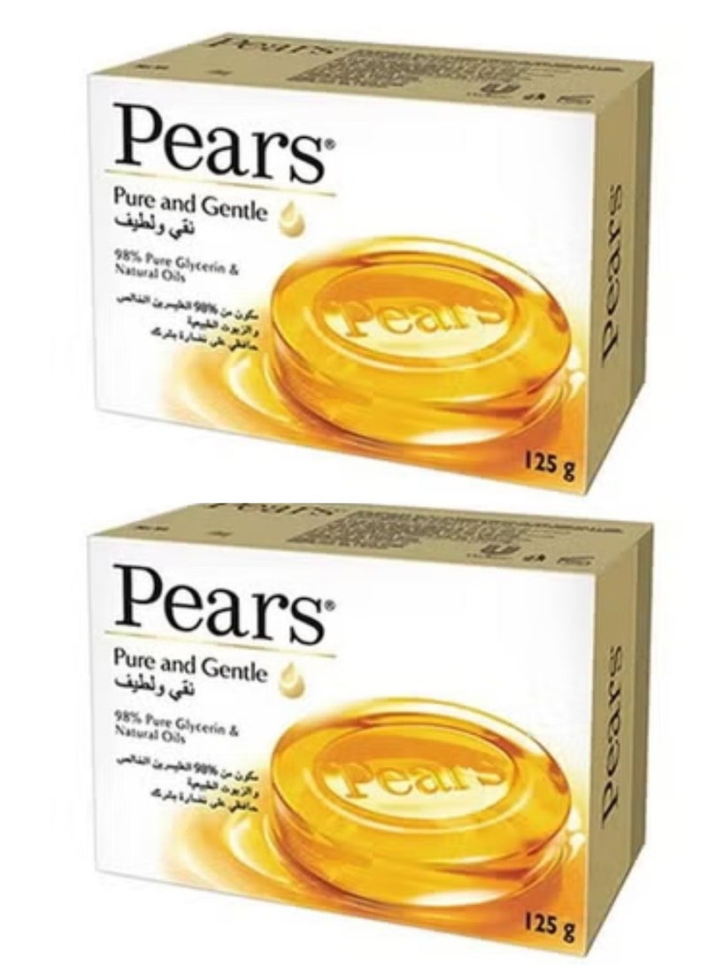 Pears Two Pieces of Pure and Gentle Soap 98% Pure Glycerin 125 gm - Image 2