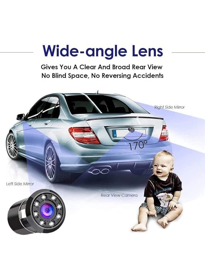 Diamond Car rear view camera with wide-angle night vision, black color - Image 4