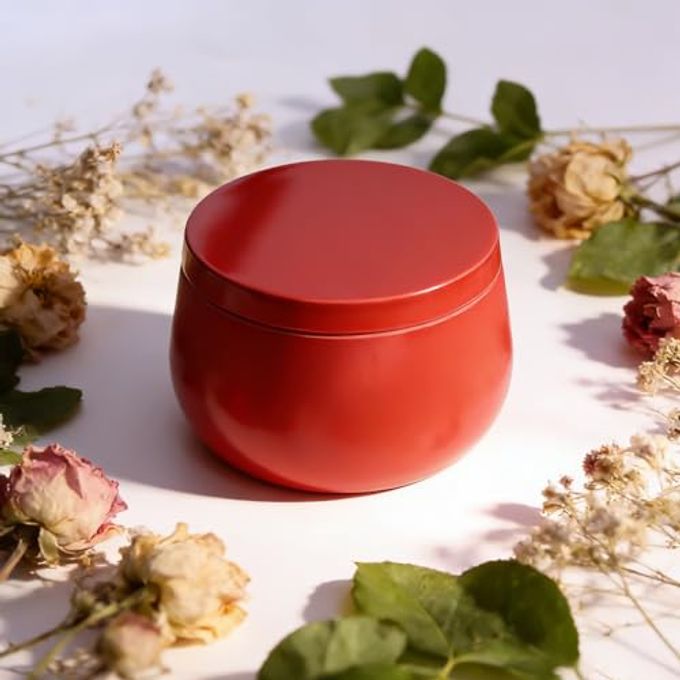 HOMAMAMOON 8oz Candle Tins | 24-Pack Premium Full Red 8 OZ Metal Candle Jars with Lids for Making Candles, Bulk Empty Candle Containers for Home DIY and Small Business - Image 3