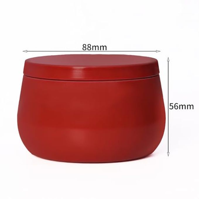 HOMAMAMOON 8oz Candle Tins | 24-Pack Premium Full Red 8 OZ Metal Candle Jars with Lids for Making Candles, Bulk Empty Candle Containers for Home DIY and Small Business - Image 2