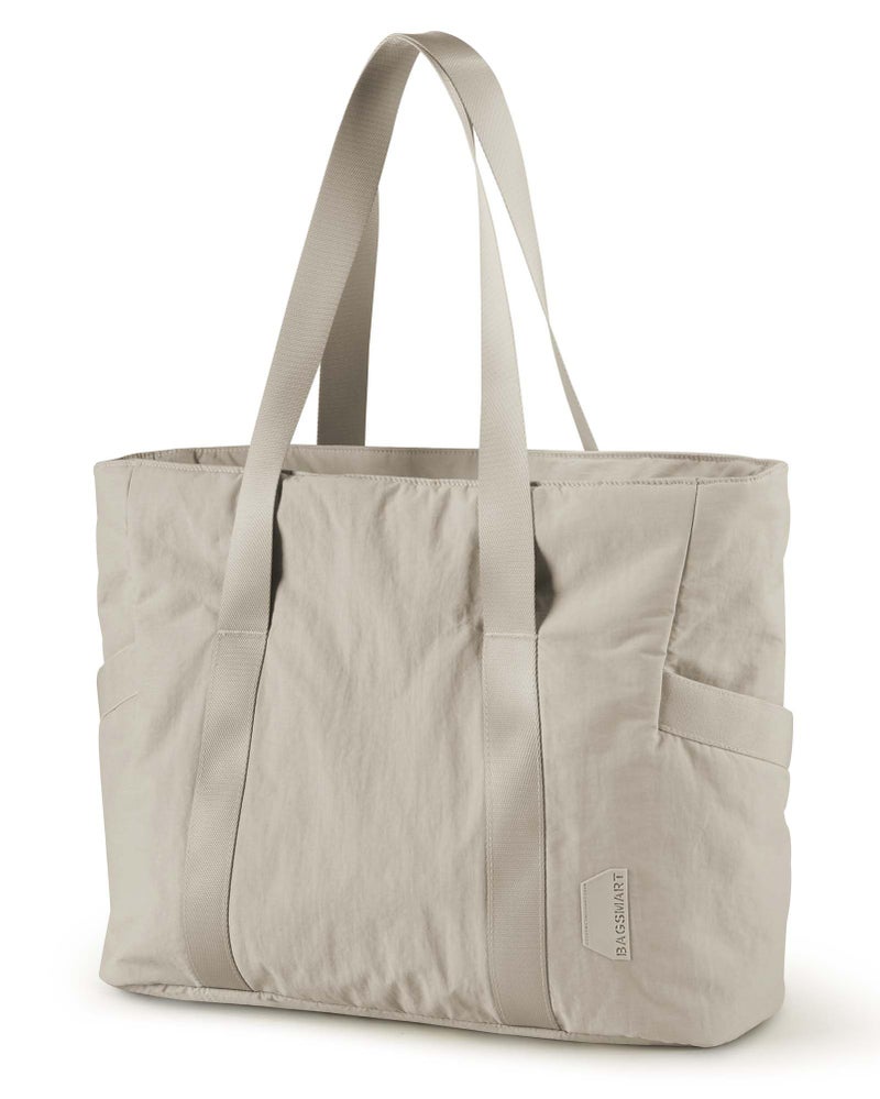 BAGSMART Tote Bag for Women with Zipper, Gym Tote with Compartments, Laptop Work Tote Nurse Dance Yoga Bag for Sport, Travel - Image 1