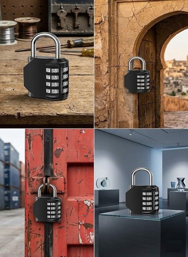 Rangchhelo قفل حقائب صغير من رانجشيلو، قفل برقم سري مكون من 4 أرقام، قفل أمتعة قابل لإعادة الضبط مصنوع من سبائك الفولاذ، مناسب للسفر والعمل، قفل أمان صغير الحجم للحقائب وحقائب السفر وحقائب الظهر والاستخدام في الصالات الرياضية - Image 2