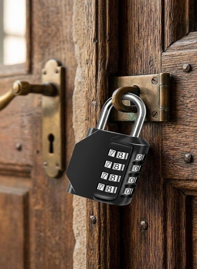 Rangchhelo قفل حقائب صغير من رانجشيلو، قفل برقم سري مكون من 4 أرقام، قفل أمتعة قابل لإعادة الضبط مصنوع من سبائك الفولاذ، مناسب للسفر والعمل، قفل أمان صغير الحجم للحقائب وحقائب السفر وحقائب الظهر والاستخدام في الصالات الرياضية - Image 1