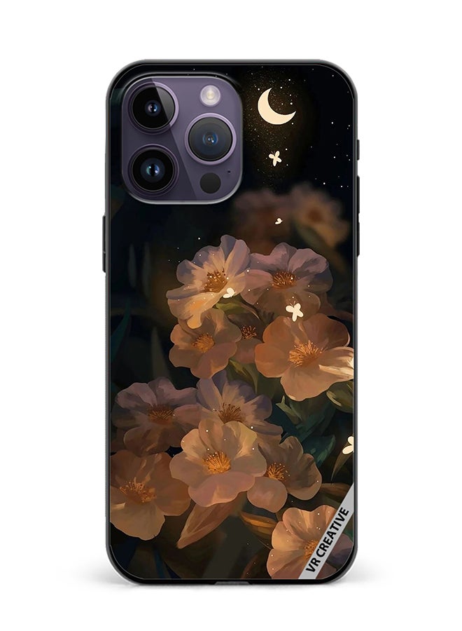 VR CREATIVE Protective Case Cover For Apple iPhone 16 Pro Max Flower With Butterfly Design Multicolour