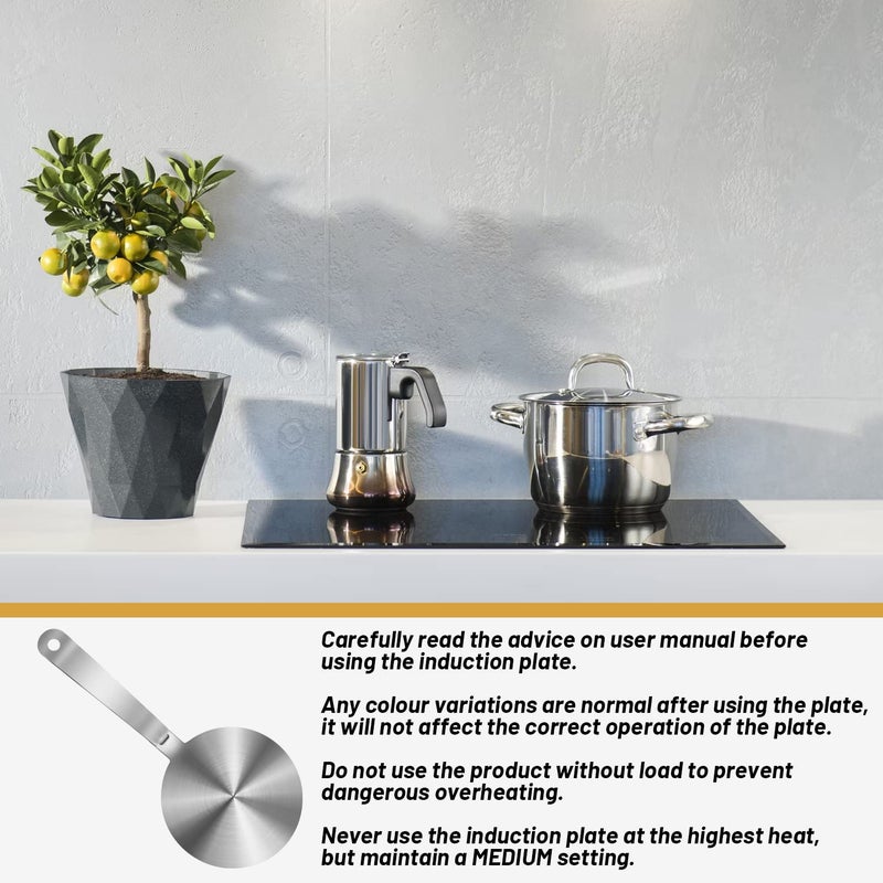 Amviner Induction Plate Adapter for Glass Cooktop Heat Diffuser for Electric Gas Glass Stove with Detachable Handle, 5.5 Inches - Image 3