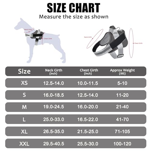 Bolux Dog Harness, No-Pull Reflective Dog Vest, Breathable Adjustable Pet Harness with Handle for Outdoor Walking - No More Pulling, Tugging or Choking (Black, L) - Image 4