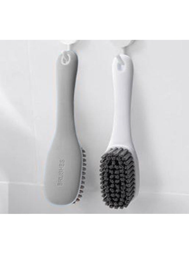 HOMESTAR 2 Pack Household Bristle Cleaning Brush, Stain Removal Carpet Brush, Shoe Brush Supplies Set with Comfort Grip for Cleaning Carpets Sneakers Clothes, Grey - Image 5