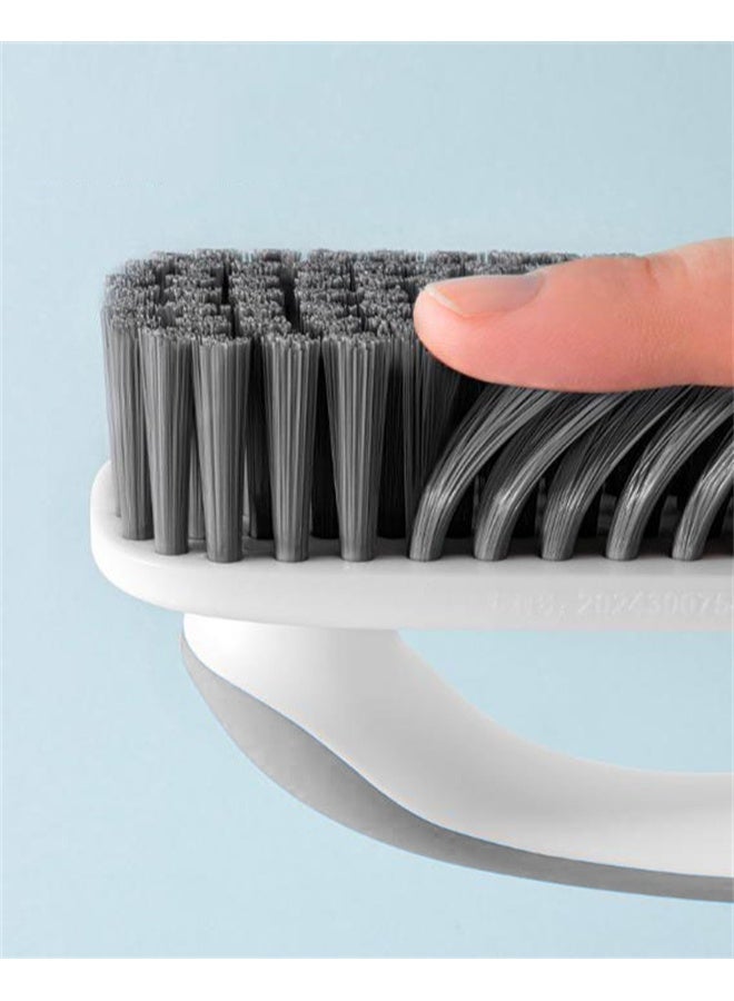 HOMESTAR 2 Pack Household Bristle Cleaning Brush, Stain Removal Carpet Brush, Shoe Brush Supplies Set with Comfort Grip for Cleaning Carpets Sneakers Clothes, Grey - Image 3