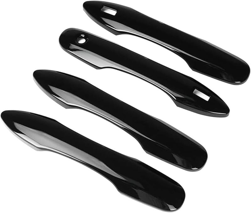 DLOVEG Car Door Handle Cover Protector Compatible for 2018-2022 2023 Toyota Camry Accessories Compatible for Toyota Corolla 2023 2022-2020 (with 2 Smart Key Holes, Glossy Black) - Image 1