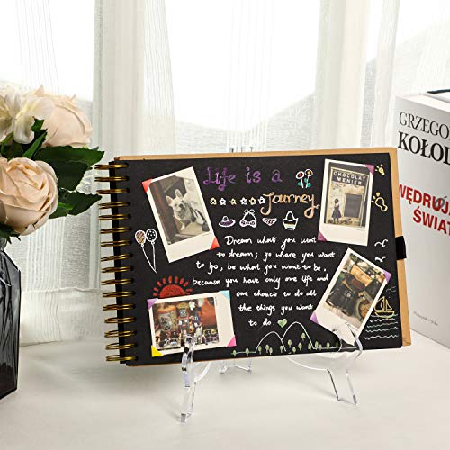 Hestya 2 Pieces, 9.8 Inches Clear Acrylic Easels Display Stands/Plate Stands for Display Photos Holder Picture Frames or Other Items at Weddings, Birthdays, Home Decoration, Tables - Image 5