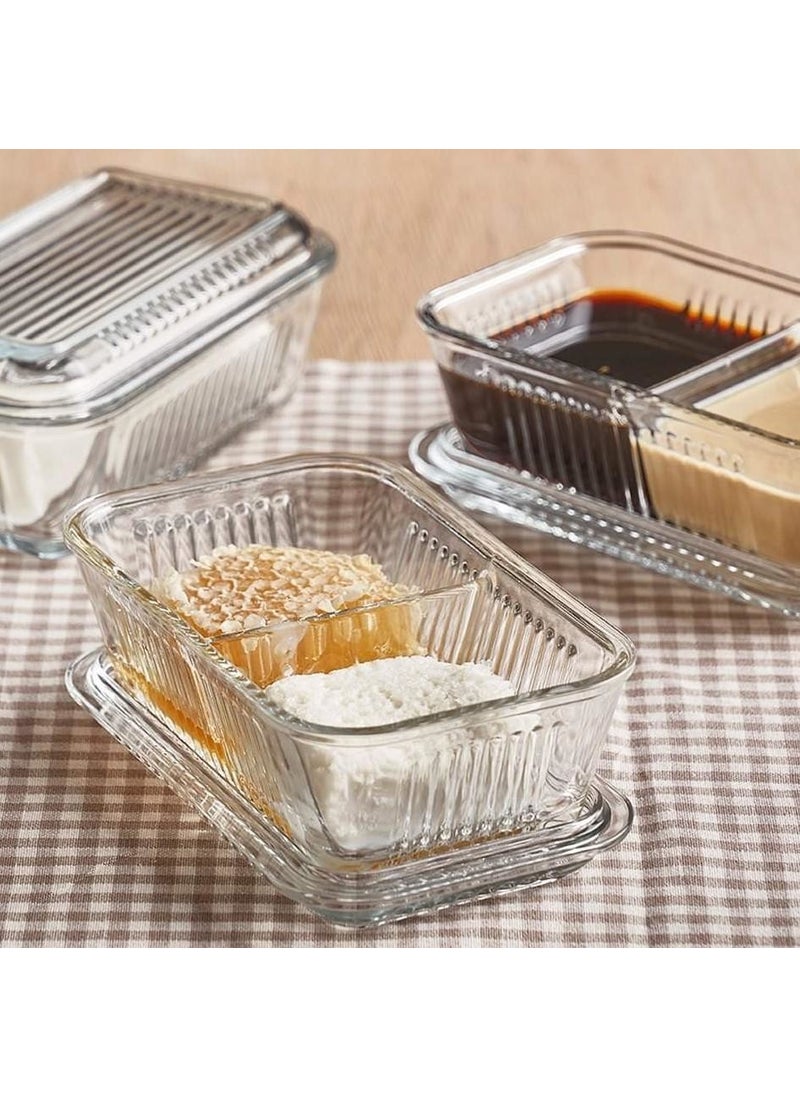 Paşabahçe 96764 Compartmented Storage Container, 2 Pieces for Breakfast 