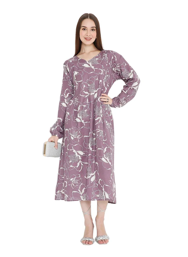 HANA & SARA UNIQUE PRINTED SHORT FARASHA MODEST WEAR ARABIC KAFTAN JALABIYA DRESS