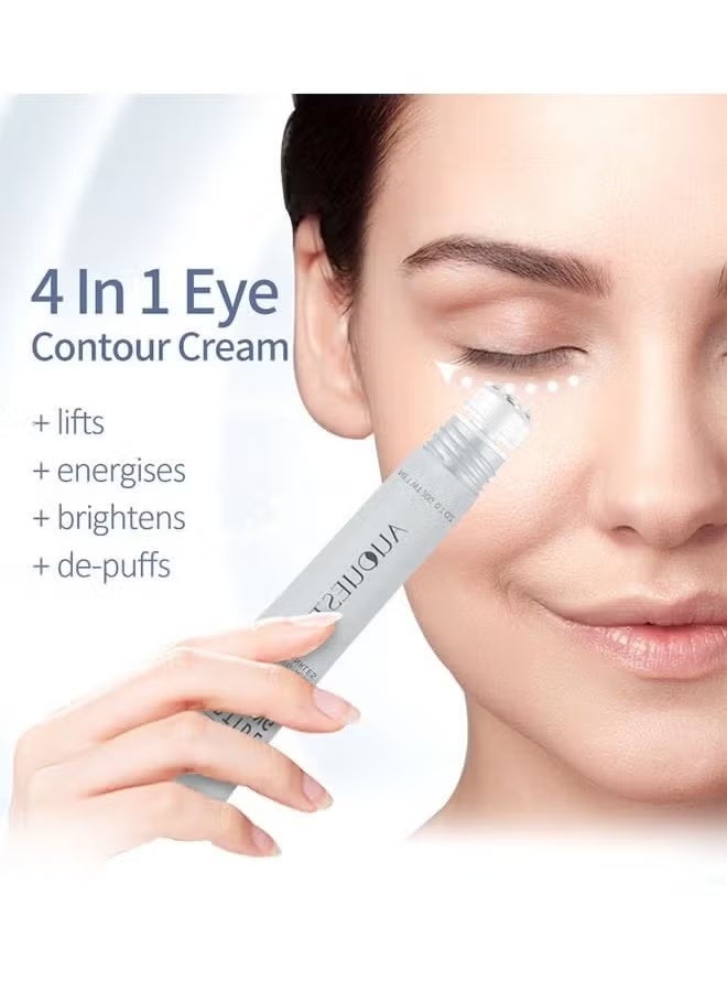 AuQuest Peptide Anti Aging Eye Serum 20ml, Anti-Aging and Remove Wrinkles Eye Serum, with Three 360° Massage Ball, Eye Cream with Anti Allergy Applicatorhead, Firming Lifting Eye Essence, Eye Care - Image 2