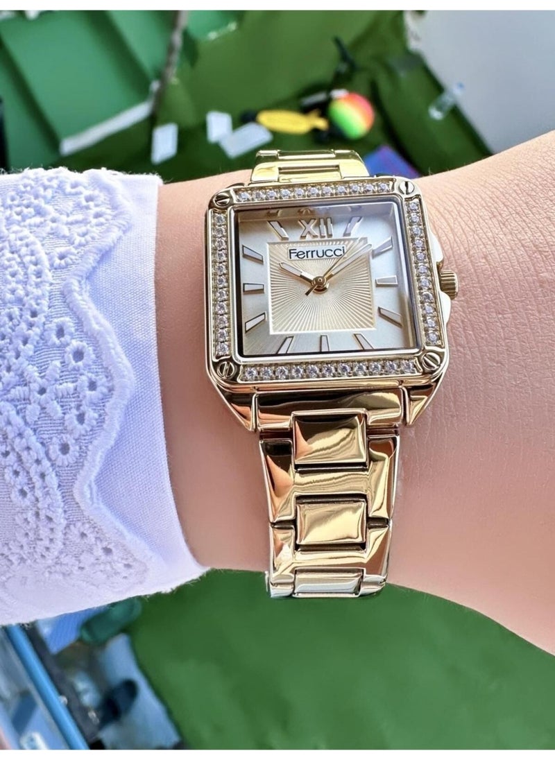 Ferrucci square Vintage Women's Metal Band Wristwatch  - Image 2