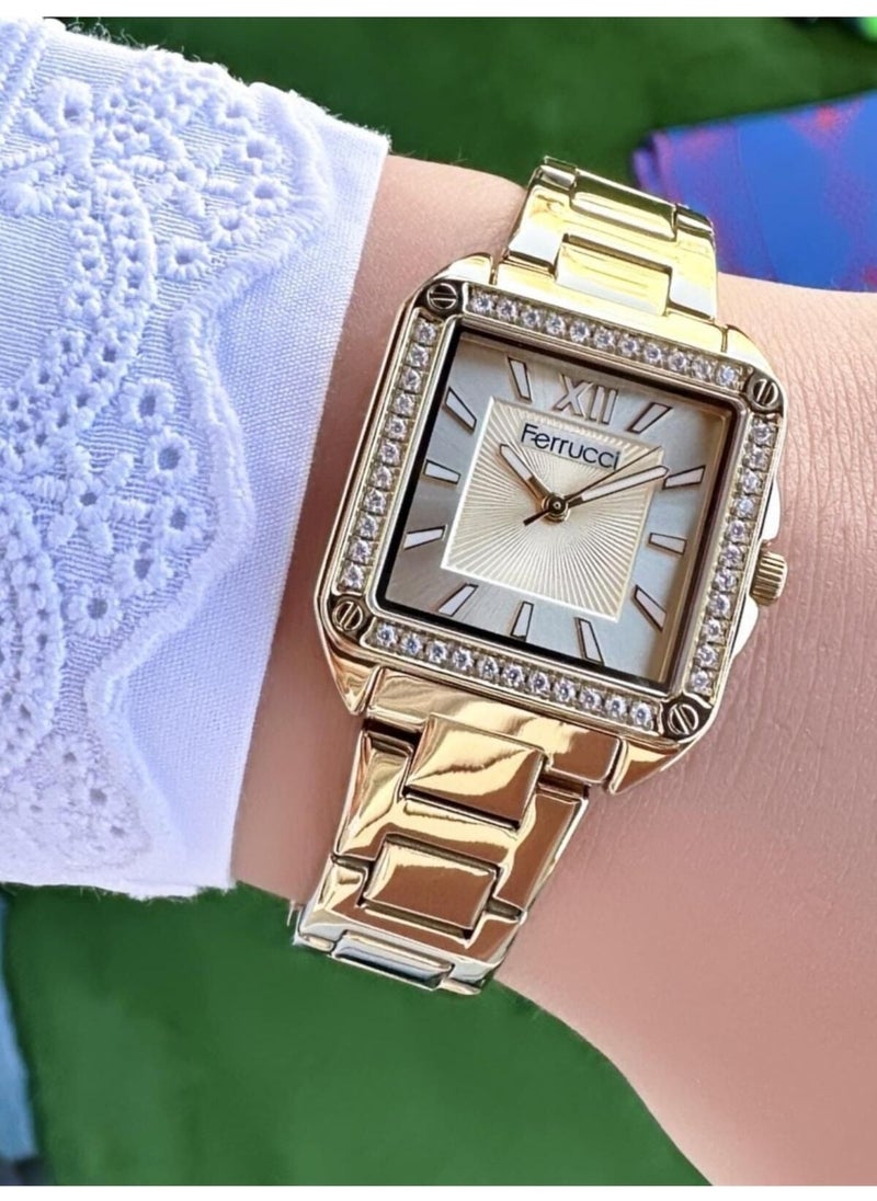 Ferrucci square Vintage Women's Metal Band Wristwatch  - Image 1