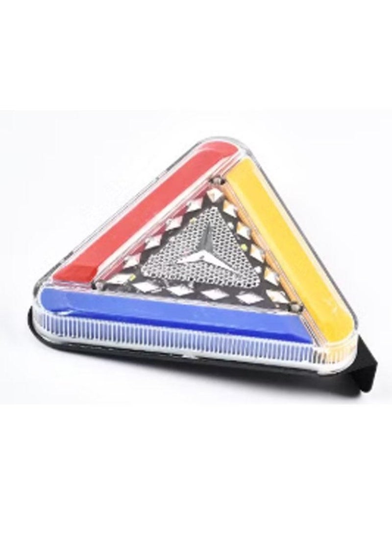 Emergency Car Rear Triangle Lights Set 2pcs North & Right Multi Color 12V/24V Break Proof - Image 5