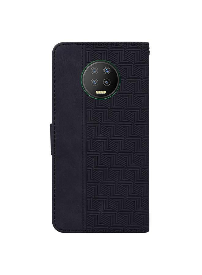 S-TOP Case For Infinix Note 7 X690 Geometric Embossed Leather Phone Case - Image 3