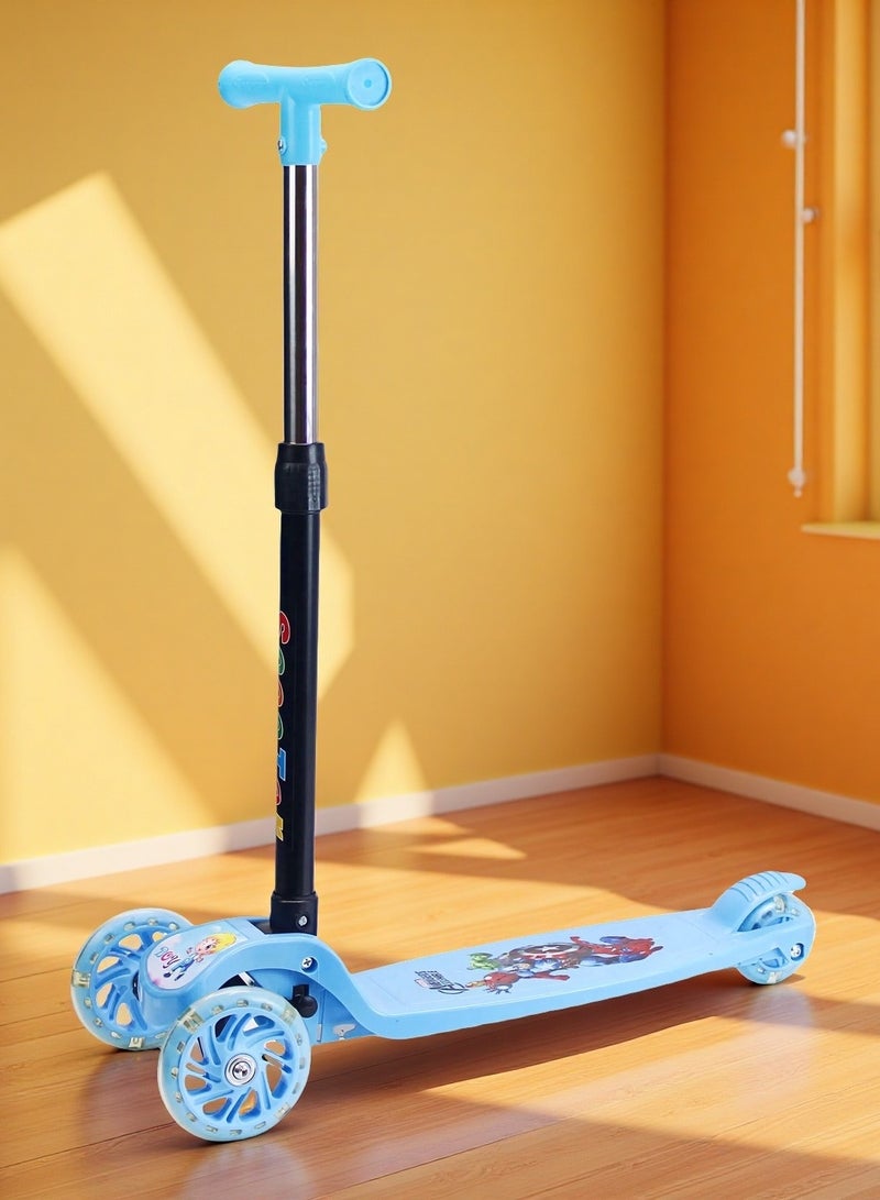 EASY FUTURE Foldable Scooter for Kids with LED PU Wheels, Height-Adjustable Handle & Rear Brake – Ideal for 3–8 Years - Image 1