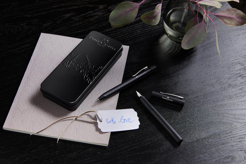 Faber-Castell Grip Edition Fountain Pen and Ballpoint Pen Set - All Black - Image 2