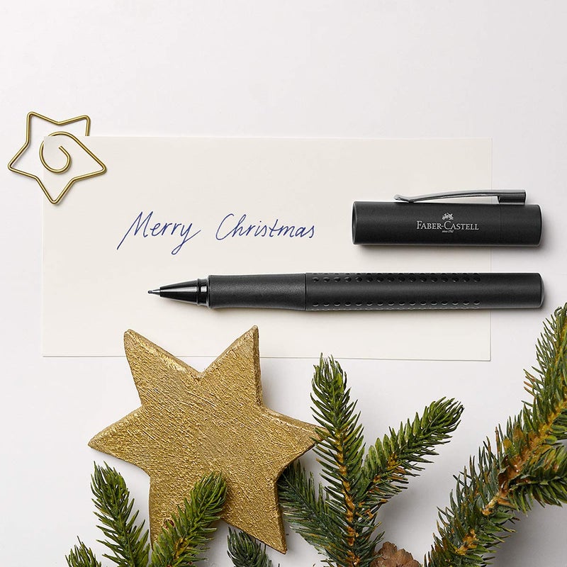 Faber-Castell Grip Edition Fountain Pen and Ballpoint Pen Set - All Black - Image 4