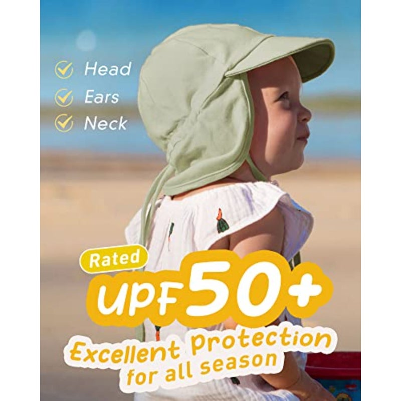 Baby Sun Hat UPF 50+ UV Ray Sun Protection Cotton Toddler Hats for Boys Girls - Image 2